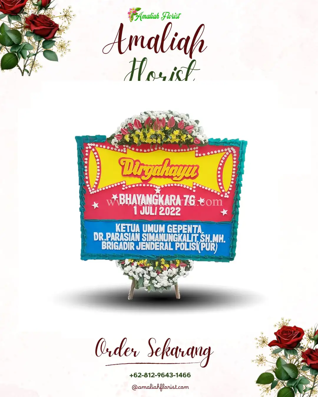 Papan Bunga HUT Ulang Tahun Kanigaran